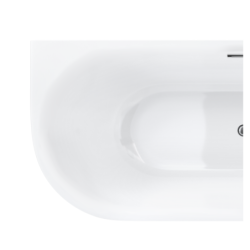 Wanna wolnostojąca narożna INTERO SLIM 150 x75 montaż prawostronny korek klik-klak biały CORSAN E230MPSWH