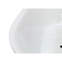 Wanna wolnostojąca narożna INTERO SLIM 150 x75 montaż prawostronny korek klik-klak biały CORSAN E230MPSWH