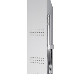 Panel prysznicowy LED KASKADA termostat srebrny deszczownica LED wylewka CORSAN A014TSLLEDW