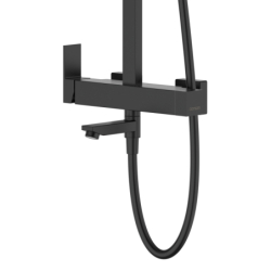 Kolumna prysznicowa ANGO deszczownica LED wylewka obrotowa czarna CORSAN LED02MBLW