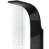 Panel prysznicowy SAMSARA termostat czarna stal wylewka deszczownica LED CORSAN S003TBLLEDW