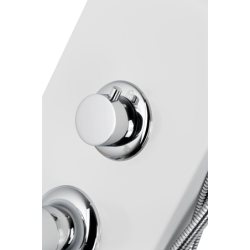 Panel prysznicowy ALTO termostat biały deszczownica LED wylewka CORSAN A017TWHLEDW