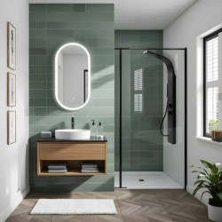 Panel prysznicowy ALTO termostat czarny CORSAN A017TBL