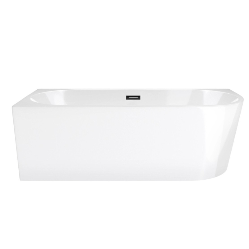 Wanna wolnostojąca narożna INTERO SLIM 150 x75 montaż lewostronny korek klik-klak grafit / gunmetal CORSAN E230MLSGM