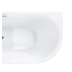 Wanna wolnostojąca narożna INTERO SLIM 150 x75 montaż lewostronny korek klik-klak grafit / gunmetal CORSAN E230MLSGM