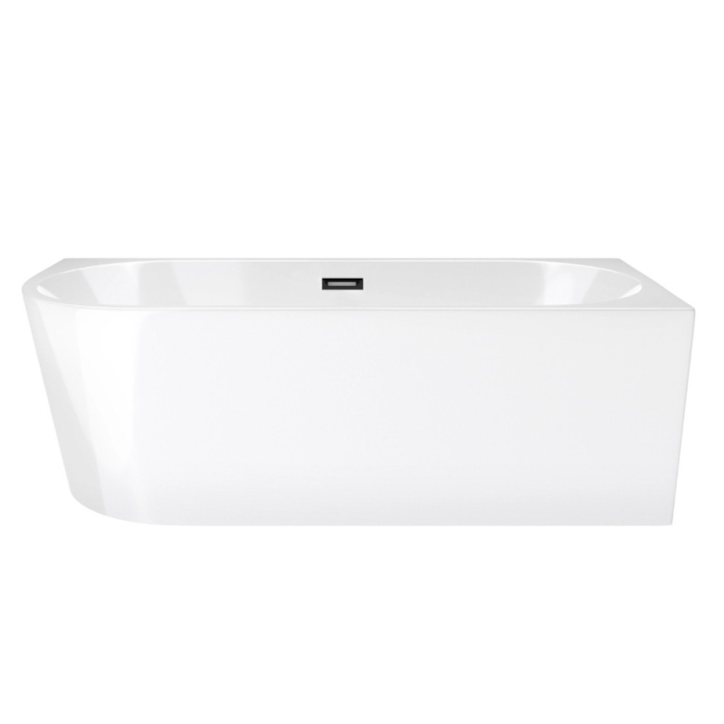 Wanna wolnostojąca narożna INTERO SLIM 150 x75 montaż prawostronny korek klik-klak grafit / gunmetal CORSAN E230MPSGM