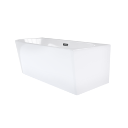 Wanna wolnostojąca narożna INTERO 160 x74 z szeroką krawędzią montaż prawy korek klik-klak grafit / gun metal CORSAN E240LPGM