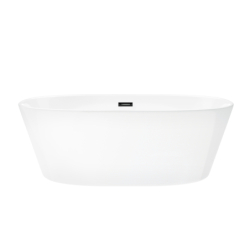 Wanna wolnostojąca SALINA 170x72 cm z wykończeniem grafit / gunmetal CORSAN E026XLGM