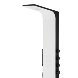 Panel prysznicowy DUO mieszacz biało-czarny deszczownica LED CORSAN A777MWHBLLED