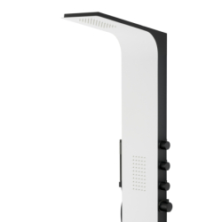 Panel prysznicowy DUO termostat biało-czarny deszczownica LED CORSAN A777TWHBLLED