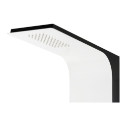 Panel prysznicowy DUO termostat biało-czarny deszczownica LED CORSAN A777TWHBLLED