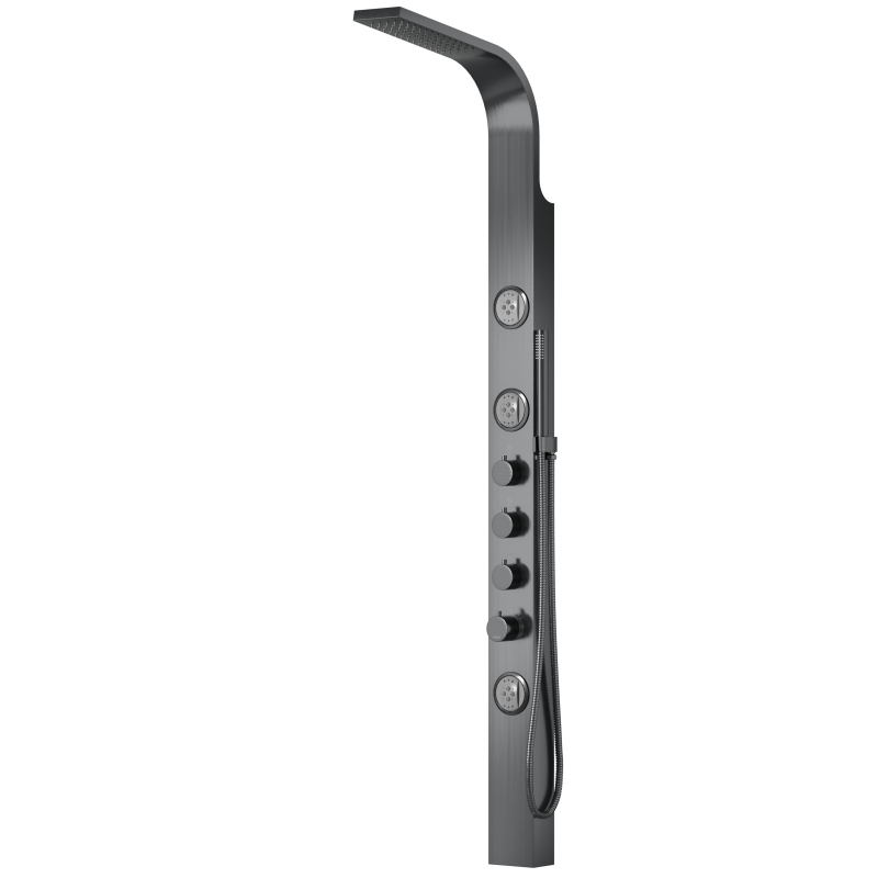 Panel prysznicowy SNAKE termostat stal gunmetal CORSAN S002TGM