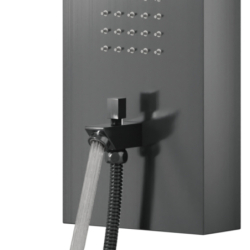 Panel prysznicowy SAMSARA termostat stal gunmetal wylewka CORSAN S003TGMW