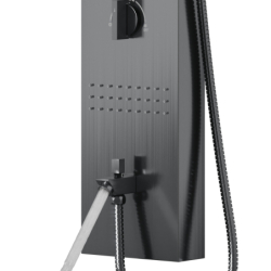 Panel prysznicowy NEO mieszacz stal gunmetal wylewka CORSAN S060MGMW