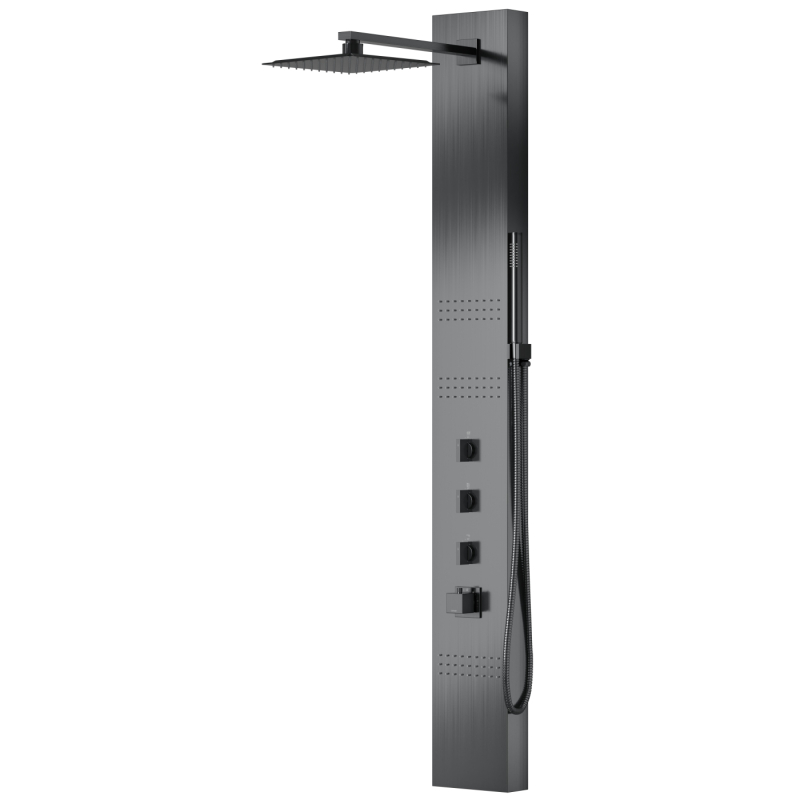 Panel prysznicowy NEO termostat stal gunmetal CORSAN S060TGM