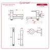 Bateria wannowa ścienna lugo z zestawem natryskowym chromowana CORSAN CMZ7541CH
