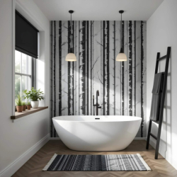 Wanna wolnostojąca OLVENA 150 korek klik-klak czarny CORSAN E041MBL