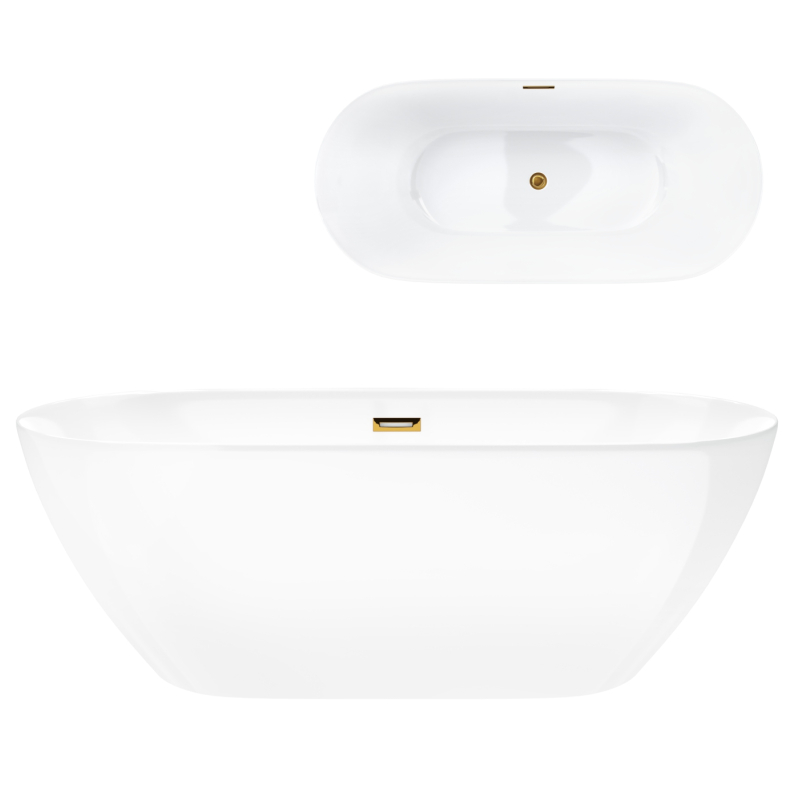 Wanna wolnostojąca OLVENA 150 korek klik-klak złoty CORSAN E041MGL