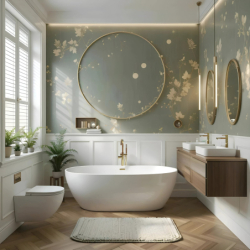 Wanna wolnostojąca OLVENA 150 korek klik-klak złoty CORSAN E041MGL