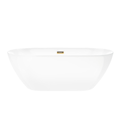 Wanna wolnostojąca OLVENA 150 cm korek klik-klak szczotkowane złoto CORSAN E041MBGL