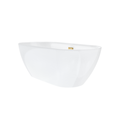 Wanna wolnostojąca OLVENA 150 cm korek klik-klak szczotkowane złoto CORSAN E041MBGL