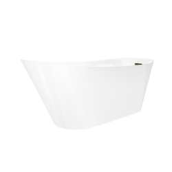 Wanna wolnostojąca ESTELLA 170 x74 cm korek klik-klak szczotkowane złoto CORSAN E302XLBGL