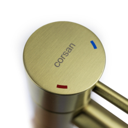 Bateria umywalkowa LUGO wysoka złoto szczotkowane CORSAN CMB7512BGL