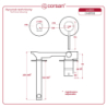 Bateria umywalkowa podtynkowa LUGO z wylewką gunmetal CORSAN CMB7515GM