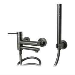 Bateria wannowa ścienna lugo z zestawem natryskowym gunmetal CORSAN CMZ7541GM