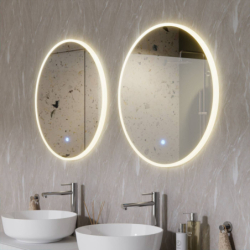 Lustro LED TONDO ze zmienną barwą 70 cm, akrylowa rama CORSAN L0070A