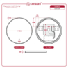 Lustro LED TONDO ze zmienną barwą 70 cm, akrylowa rama CORSAN L0070A