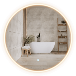 Lustro LED TONDO ze zmienną barwą 70 cm, akrylowa rama CORSAN L0070A