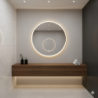 Lustro LED TONDO ze zmienną barwą 70 cm, rama złoto szczotkowane CORSAN L0070BGL