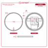 Lustro LED TONDO ze zmienną barwą 70 cm, rama złoto szczotkowane CORSAN L0070BGL