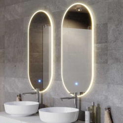 Lustro LED OVO ze zmienną barwą 50x100 cm, akrylowa rama CORSAN L5010A