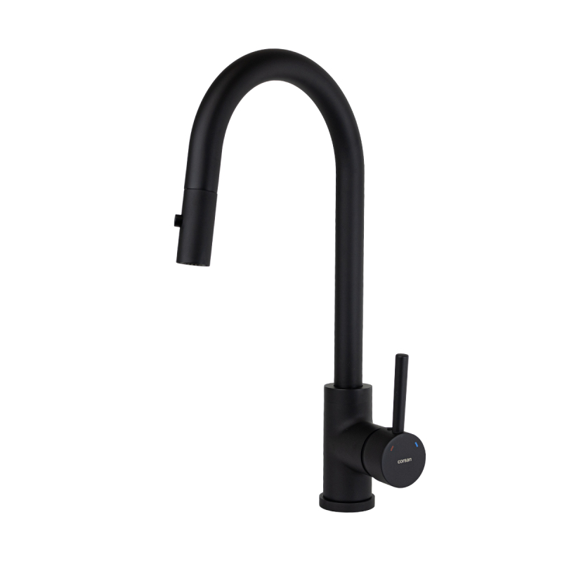 Bateria kuchenna LUGO czarna CORSAN CMB7563BL