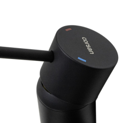 Bateria wannowa ścienna lugo z zestawem natryskowym czarna CORSAN CMZ7541BL