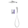 Zestaw prysznicowy chrom z deszczownicą i głowicą termostatyczną CORSAN CMZ049CH