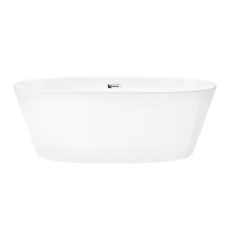 Wanna wolnostojąca SALINA 170 x72 cm korek klik-klak chrom CORSAN E026XLCH