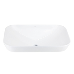 Umywalka nablatowa INTERO prostokątna 530x335x170 mm chromowany korek CORSAN UC5580CH