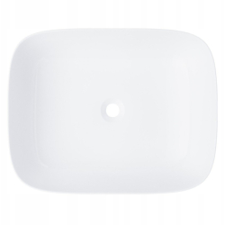 Umywalka nablatowa MONO prostokątna 500x400x145 mm z korkiem białym CORSAN UC5597WH