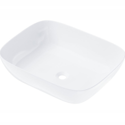 Umywalka nablatowa MONO prostokątna 500x400x145 mm z korkiem białym CORSAN UC5597WH