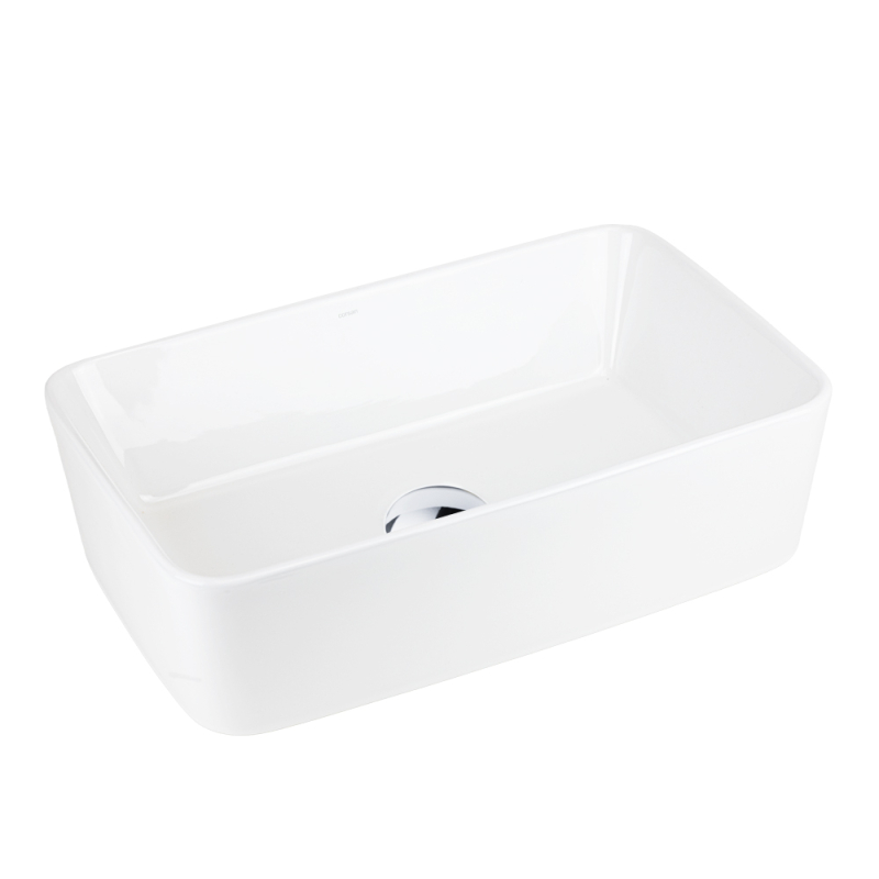 Umywalka nablatowa ANGO prostokątna 480x295x135 mm chromowany korek CORSAN UC5627CH