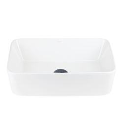 Umywalka nablatowa ANGO prostokątna 480x295x135 mm czarny korek CORSAN UC5627BL