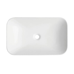 Umywalka wpuszczana w blat INTERO 430x380x140 mm z korkiem białym CORSAN UC5672WH