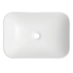 Umywalka wpuszczana w blat INTERO 530x370x155 mm z korkiem białym CORSAN UC5689WH