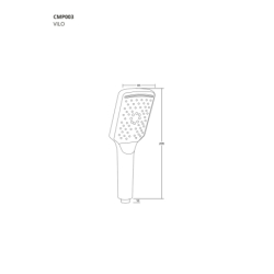 Słuchawka prysznicowa VILO stal szczotkowana CORSAN CMP003BSL
