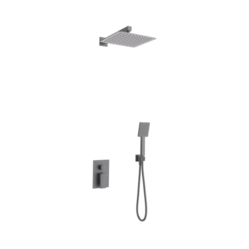 Zestaw prysznicowy ANGO deszczownica 25cm mieszacza słuchawka prysznicowa gunmetal CORSAN Z01MGM