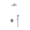 Zestaw prysznicowy podtynkowy LUGO deszczownica 25cm mieszacz słuchawka prysznicowa gunmetal CORSAN Z03MGM