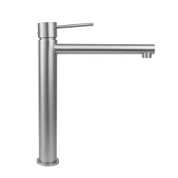 Wysoka bateria umywalkowa LUGO stal szczotkowana CORSAN CMB7512BSL